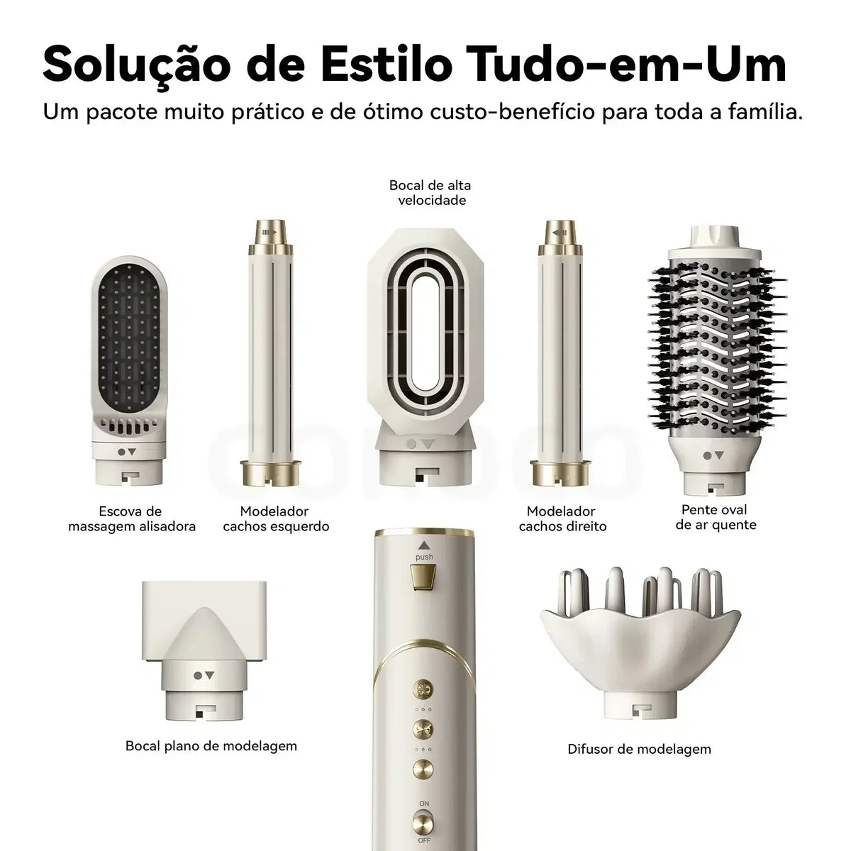 Escova Multifunções 7 em 1 – 1200W Bivolt – Gokoco